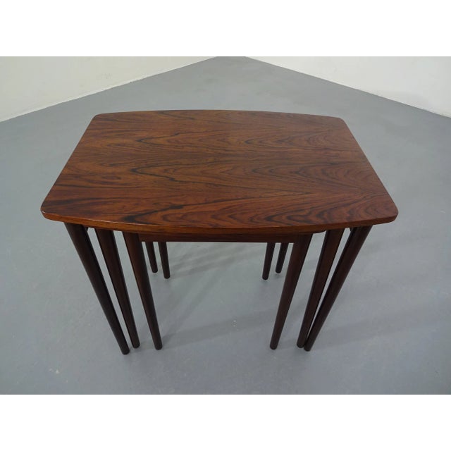 Brown Danish Rosewood Nesting Tables, 1960s, Set of 3 For Sale - Image 8 of 18
