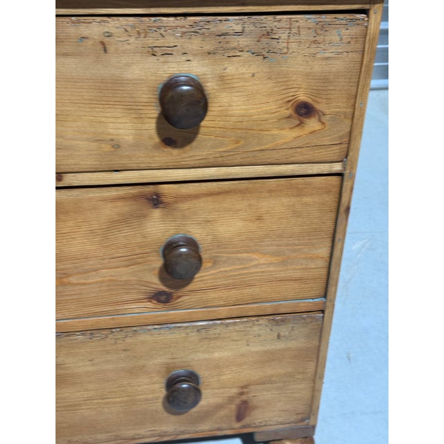 Antique Pine Three Drawers - Chest of Drawers From England For Sale - Image 12 of 18