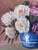 Pink Vintage Original Floral Oil Painting, Signed Flower Art For Sale - Image 8 of 16
