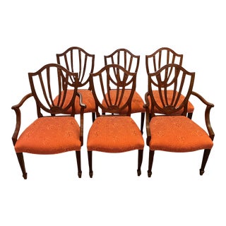 Vintage Baker Mahogany Shield-Back Chairs For Sale