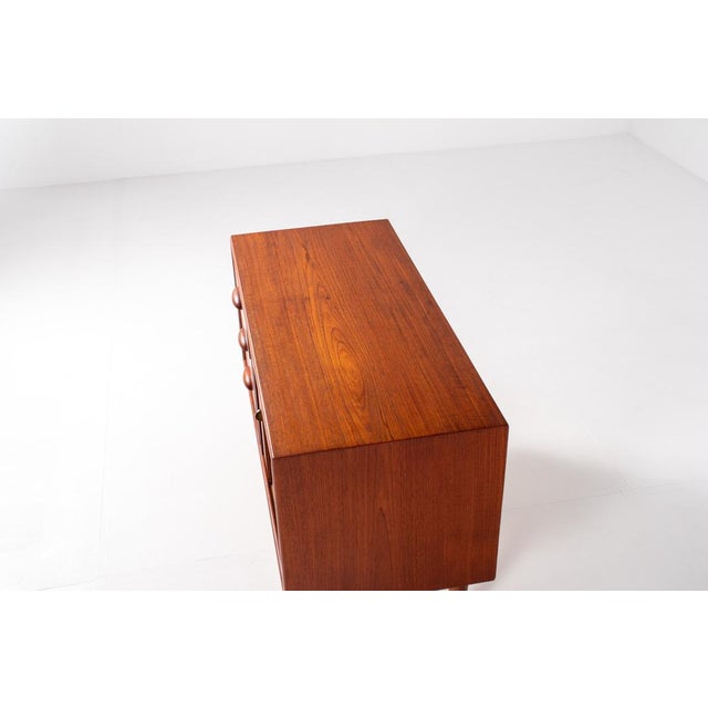 Danish Teak Sideboard with Tambour Door, 1960s For Sale - Image 9 of 13