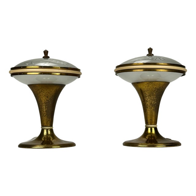 Small Table Lamps by Pietro Chiesa, 1950s, Set of 2 For Sale