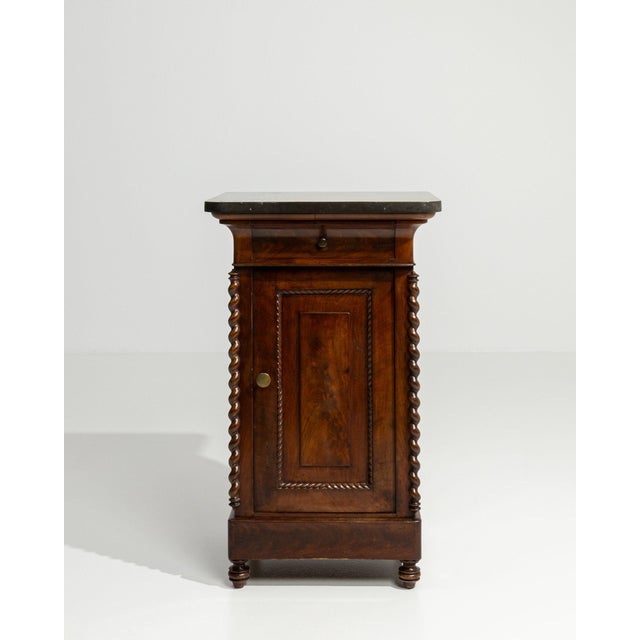 French 19th Century France Rich Mahogany Mahogany Pedestal Cabinet For Sale - Image 3 of 10
