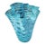 Royal Gallery Turquoise Hand Blown Opalescent Art Glass Handkerchief Vase Poland For Sale