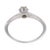 1960s Mid Century Diamond 14k White Gold Solitaire Engagement Ring, Size 6.5 For Sale - Image 5 of 5