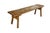 Farmhouse Vintage French Inspired Weathered Reclaimed Oak Farmhouse Peg Leg Bench Seat 68" For Sale - Image 3 of 15