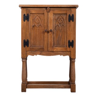 Danish Brutalist Oak Cabinet, 1960s For Sale