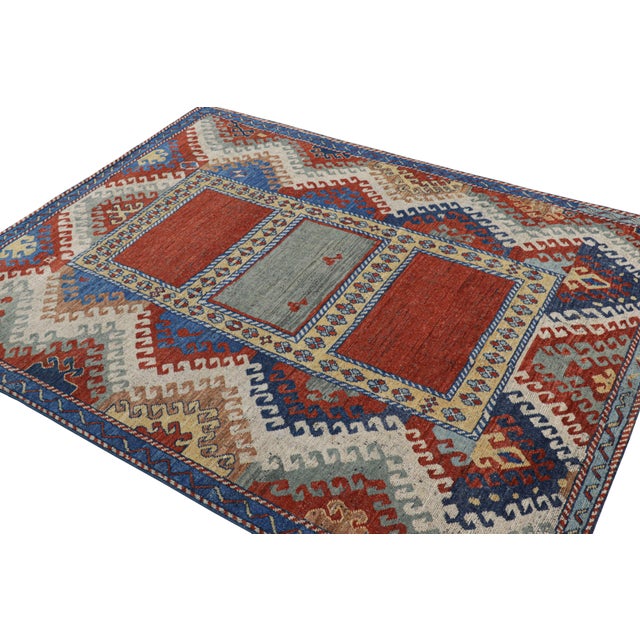 Rug & Kilim Rug & Kilim’s Caucasian Kazak Style Rug Rug With Colorful Geometric Patterns For Sale - Image 4 of 7