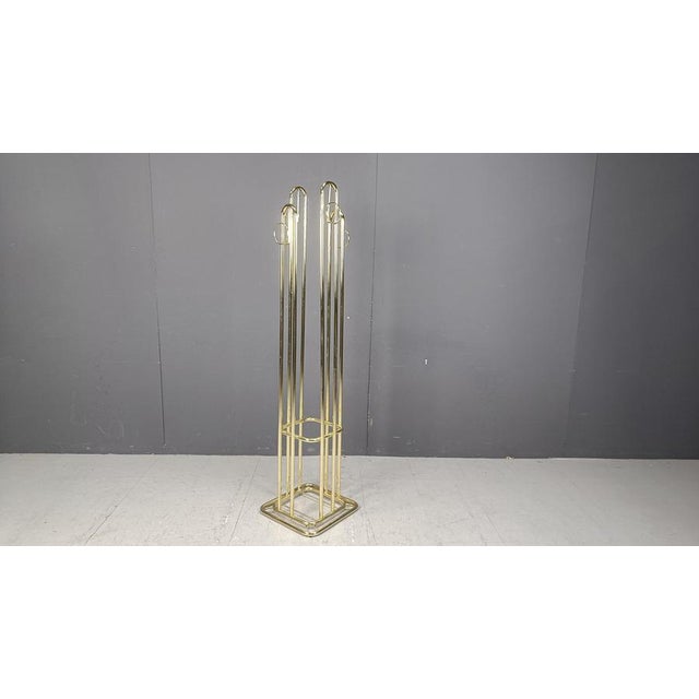 Vintage Modernist Brass Coat Stand, 1970s For Sale - Image 10 of 11