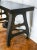 Wood Industrial Trestle Console Table With Macassar Ebony Top and Antique Lathe Base For Sale - Image 7 of 11