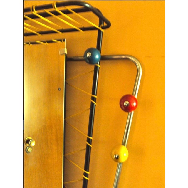 Mid-Century Modern Coat Hanger with Mirror, 1960s For Sale - Image 3 of 4
