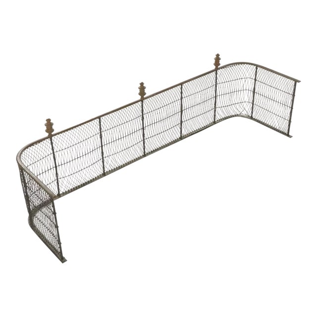 Late 19th Century Federal Style Wire & Brass Fireplace Screen For Sale