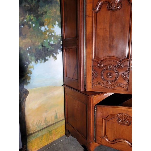 Louis XV Double Sideboard in Cherry Wood, 1780 For Sale - Image 12 of 14