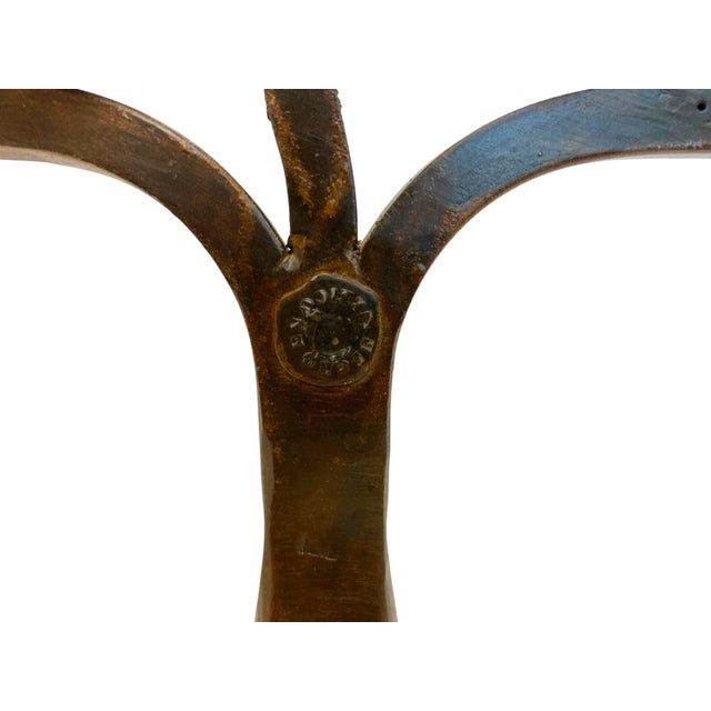 Late 20th Century Jan Barboglio Hand-Forged Iron Candelabra, 3-Foot Statement Candle Holder For Sale - Image 4 of 15