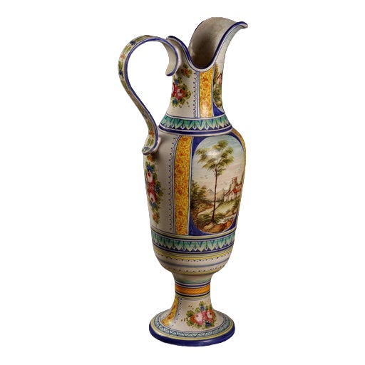 Large Majolica Amphora from Deruta Manufacture For Sale