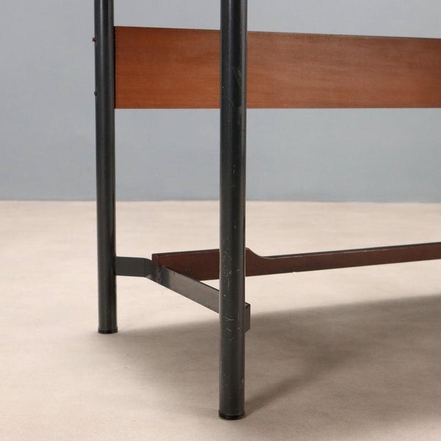 Wood Vintage Mahogany Veneer Dressing Table, Italy, 1960s For Sale - Image 7 of 10