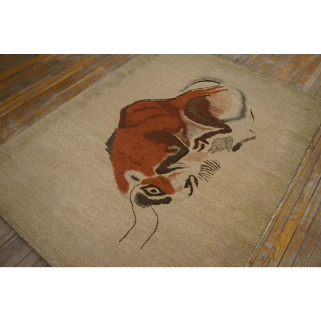 Artistic Beige Color Animal Pattern Vintage Art Deco Olga Fisch Design Ecuadorian For Sale - Image 12 of 12