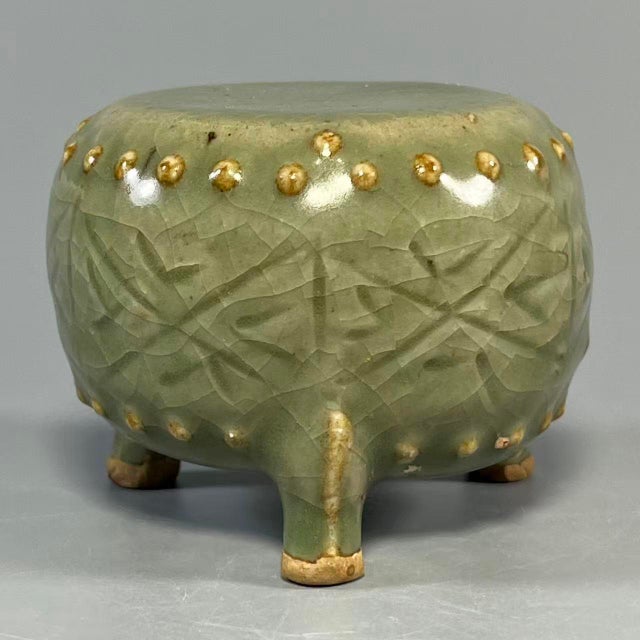 Chinese Antique Chinese Longquan Celadon Tripod Vessel For Sale - Image 3 of 5