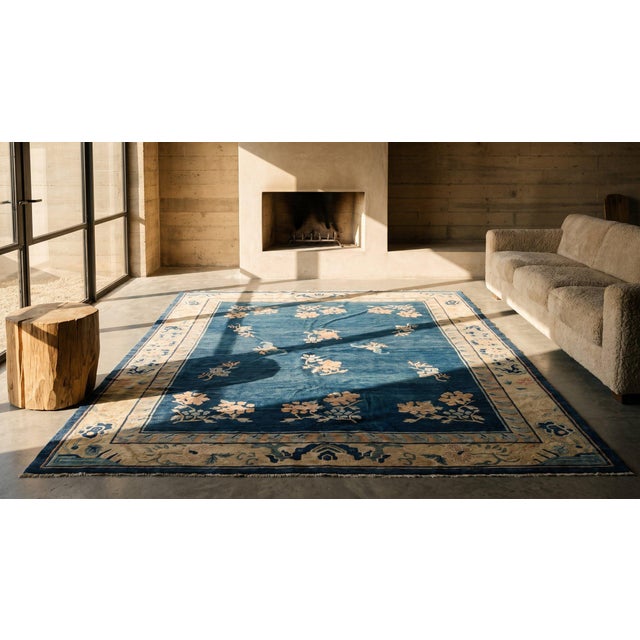 Textile 19th Century Chinese Peking Carpet ( 8' X 9'6" - 245 X 290 ) For Sale - Image 7 of 7