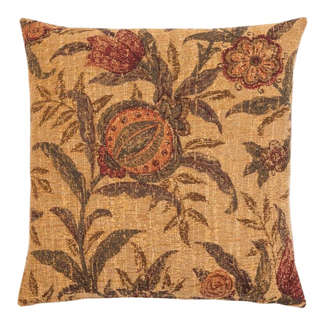 Pomegranate Large Tapestry Cushion With Feather Filler - 46x46cm (18"x18") For Sale