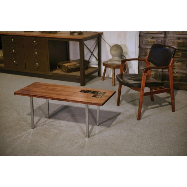 Coffee Table in Wood and Ceramic, 1960s, in Good conditions. Designed 1960 to 1969