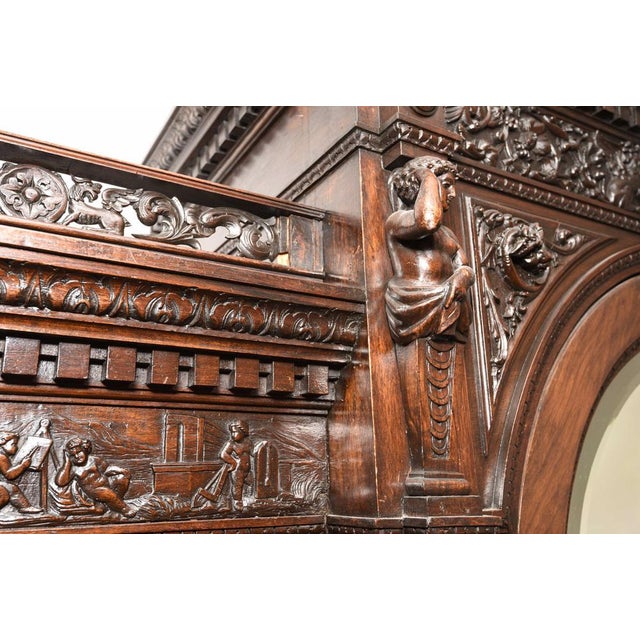 Carved Walnut Cabinet from Sellerio Giuseppe Milano For Sale - Image 13 of 18