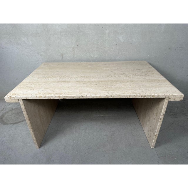 Vintage Travertine Side Table, 1970s For Sale - Image 10 of 11