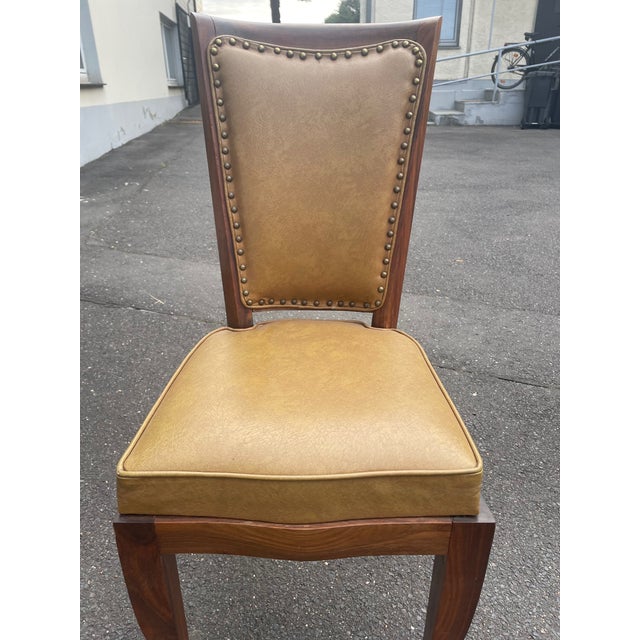 Vintage French Art Deco Dining Chairs, 1930s, Set of 10 For Sale - Image 6 of 14