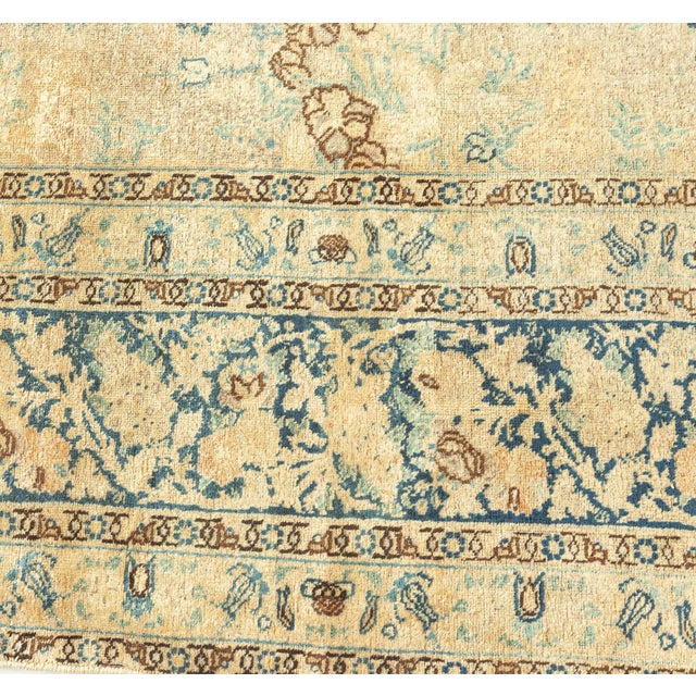 Antique Persian Tabriz Botanic Handmade Wool Rug For Sale In New York - Image 6 of 7