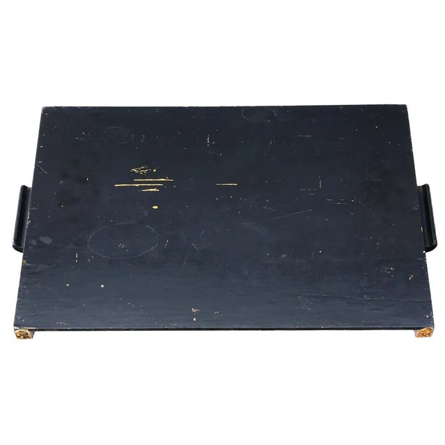 Antique decoupage serving tray C1920. This is a lovely tray, that is full of age, charm and character. No woodworm....