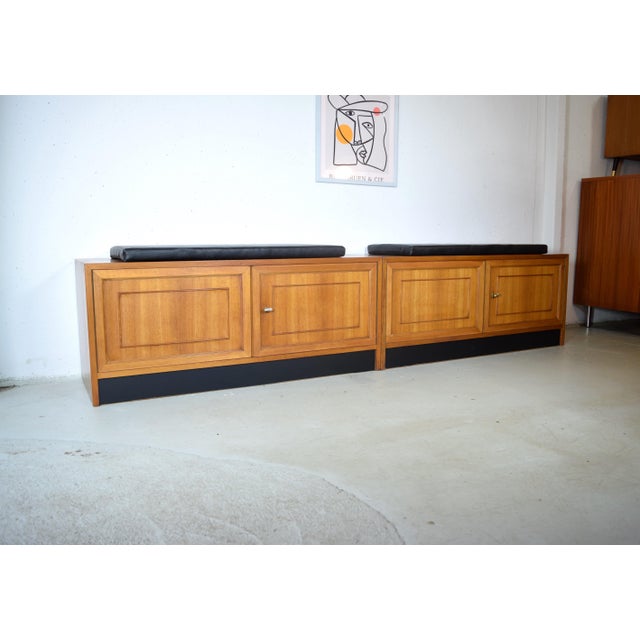 Mid-Century Modern Vintage Sideboard Modular in Walnut, 1960s, Set of 2 For Sale - Image 3 of 8