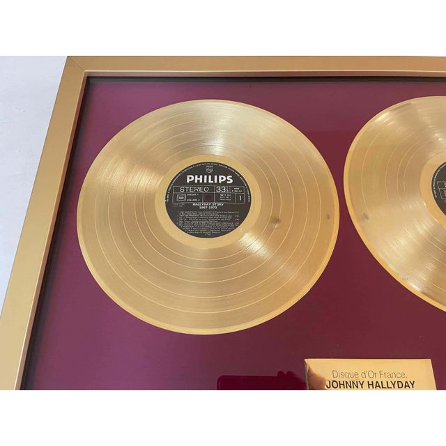 Official Gold Record Award France Johnny Halliday Story 1967-1973 Vol.2 For Sale - Image 12 of 16