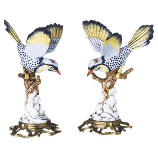 19th Century French Birds on Torso Sculptures, Sevres, Set of 2 For Sale
