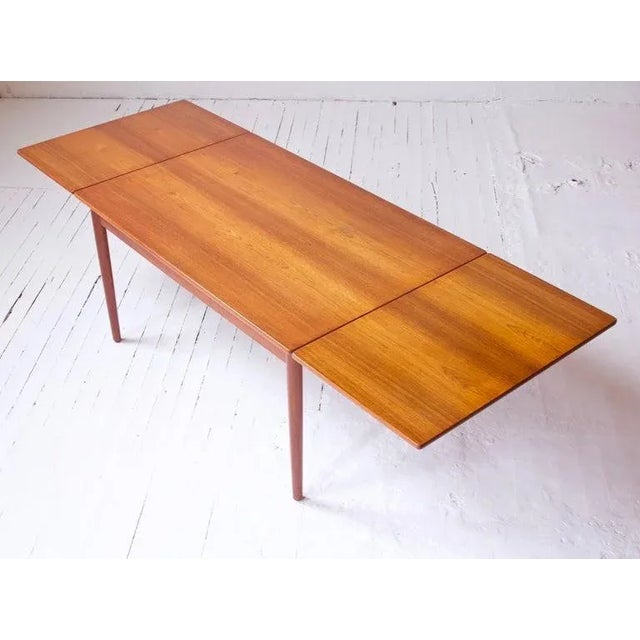 Mid-Century Modern Rare Vintage At-316 Hans J. Wegner Extension Dining Table in Teak, 1960 For Sale - Image 3 of 10