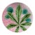 French Majolica Chestnut Leaves Plate Salins, Circa 1880 For Sale