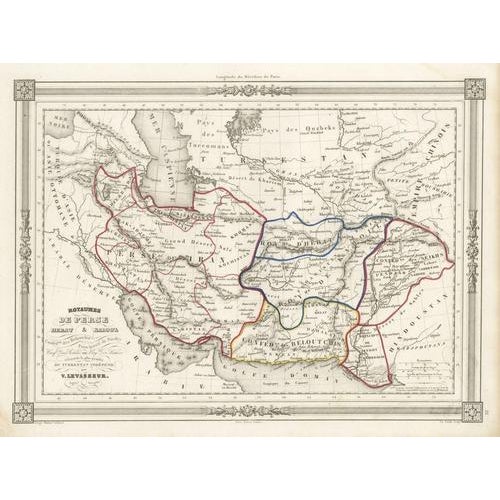 Antique Map of Herat by Levasseur, 1846 For Sale - Image 12 of 12