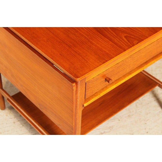 Mid-Century Danish AT33 Sewing Table in Oak and Teak by Hans J. Wegner for Andreas Tuck, 1960s For Sale - Image 11 of 14