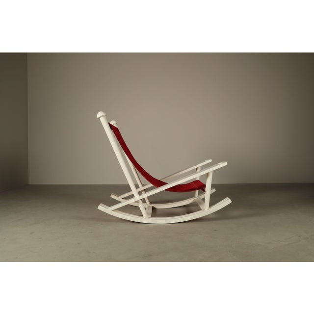 Deauville Rocking Chair by Gilles Sermadiras for Maison Et Jardin, France, 1950 For Sale - Image 6 of 16