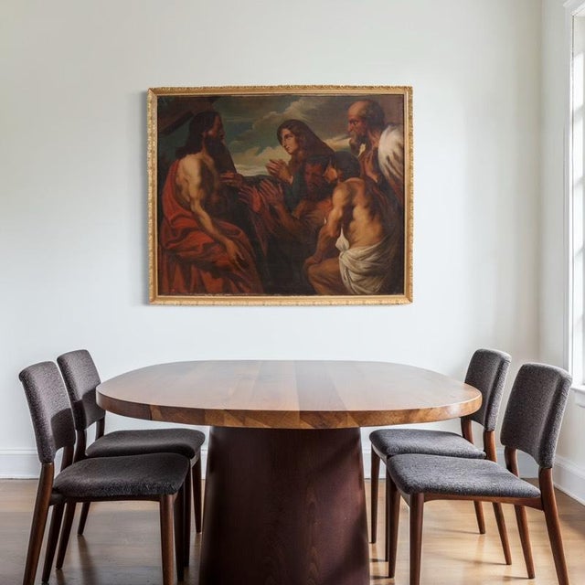 Flemish Artist, Christ Forgiving Penitent Sinners, 1860, Oil on Canvas For Sale - Image 7 of 13