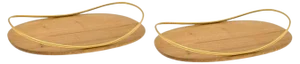 Touché Bois Trays in Ash Wood by Mason Editions, Set of 2