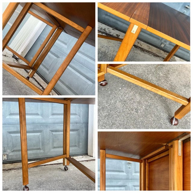 Drop-Leaf ‘Maria’ Extendable + Fold-Up Dining Table | Bruno Mathsson for Karl Mathsson 1950s For Sale - Image 9 of 12