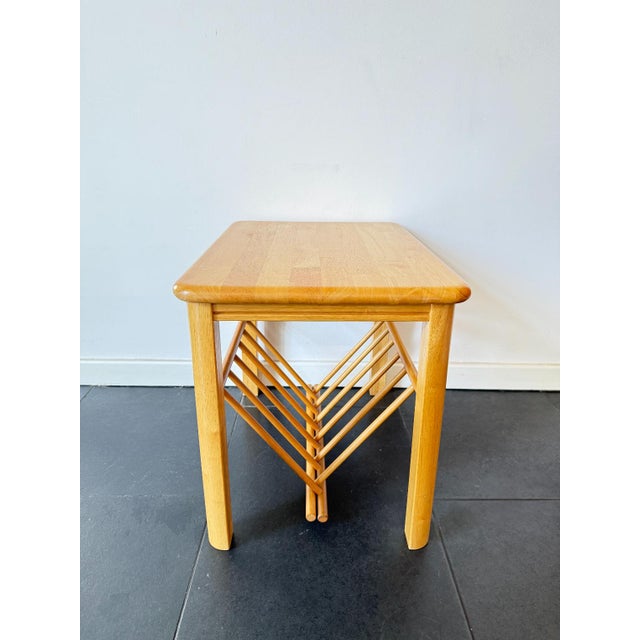 Vintage Wooden Side Table with Magazine Rack, 1970s For Sale - Image 13 of 16