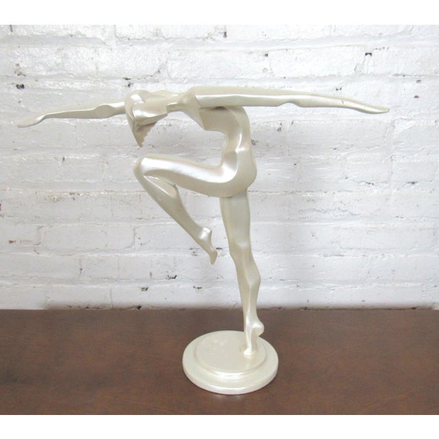 White Vintage Dancing Figure Sculpture For Sale - Image 8 of 8
