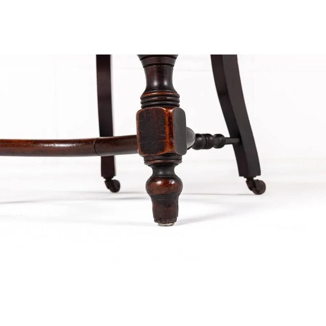 Set of Late 19th Century English Mahogany and Rexine Armchairs For Sale - Image 9 of 10