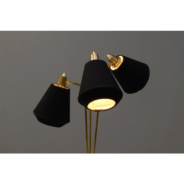 Swedish Triple Stem Floor Lamp, 1960s For Sale - Image 4 of 8