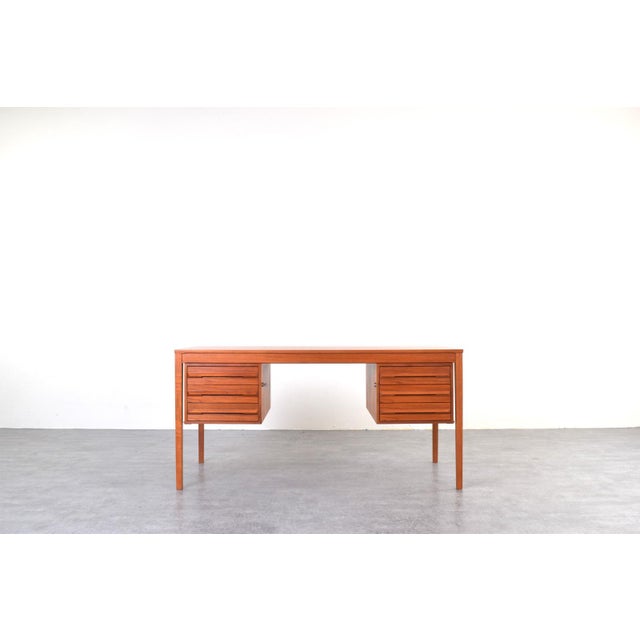 Mid-Century Modern Mid-Century Teak Executive Desk by Torbjørn Afdal for Bruksbo, 1960s For Sale - Image 3 of 18