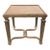Large French Style Indoor/Outdoor Teak Wood Table With Resin Rattan Top in Natural For Sale