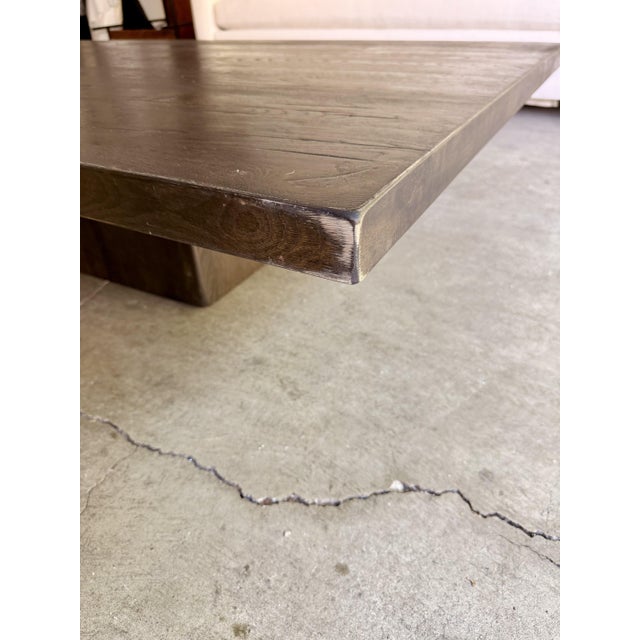 Restoration Hardware Reclaimed Oak Plinth Coffee Table For Sale - Image 13 of 13