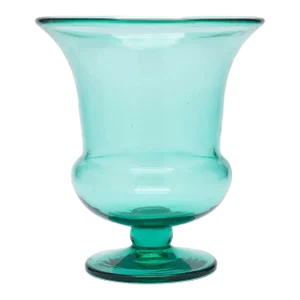 Blenko Green Blown Glass Calyx Urn Form Vase, C. 1950
