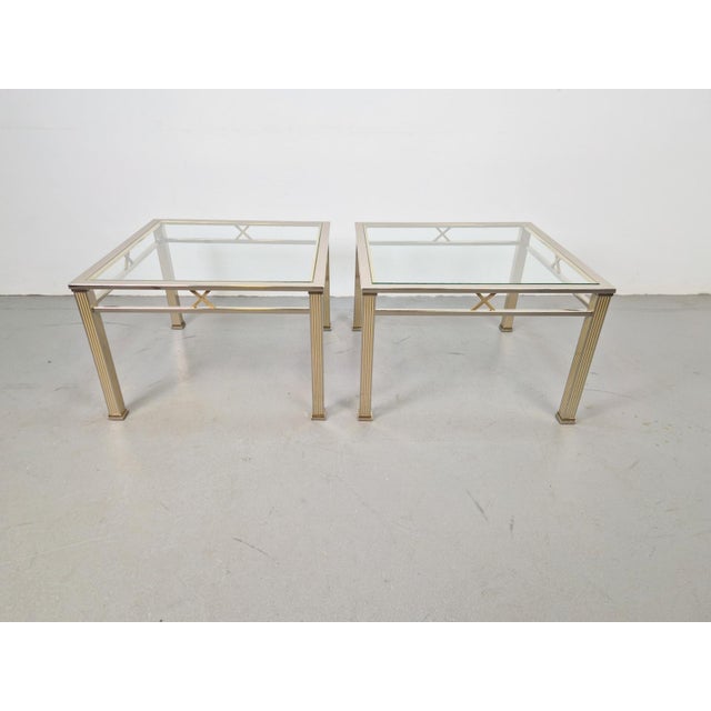 Set 2 Vintage coffee table chrome brass Fratelli Orsenigo ´70 The coffee table made by Fratelli Orsenigo, Italy dates from...